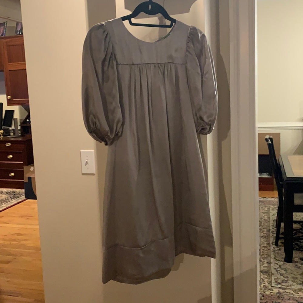Grey silk Kenzie dress